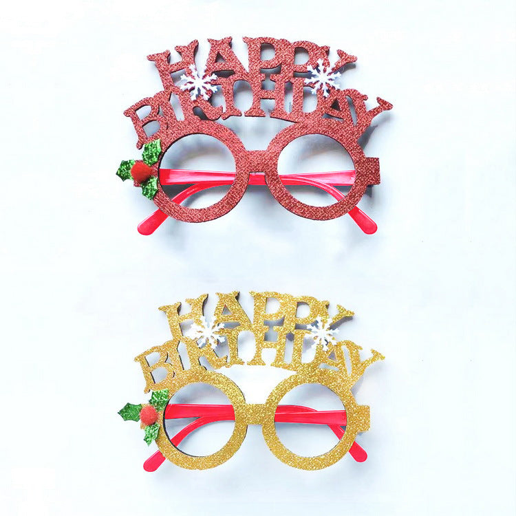 Wholesale New Christmas Decoration for Adults Kids Toys Gifts for The Elderly Snowman Antlers Creative Glasses